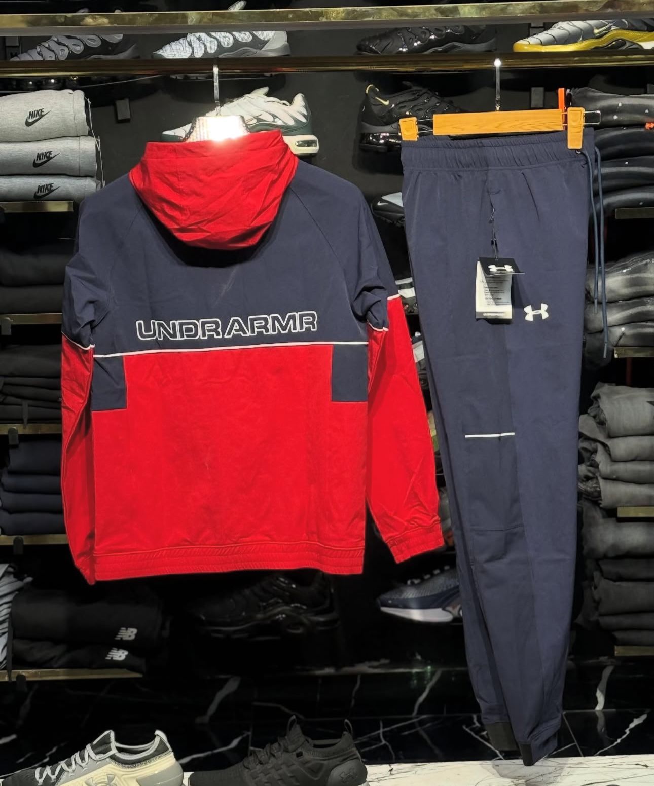 Under Armour Tracksuit 2025 Black Red