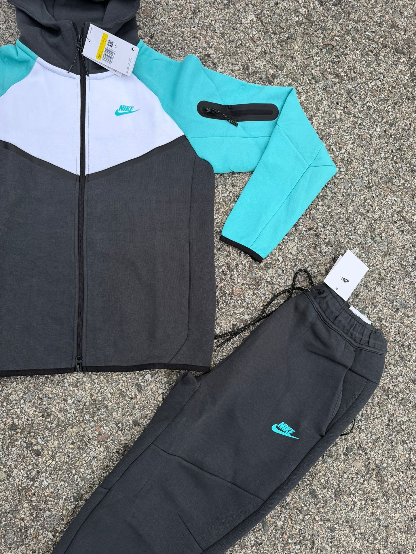 Nike Tech Fleece Grey And Blue