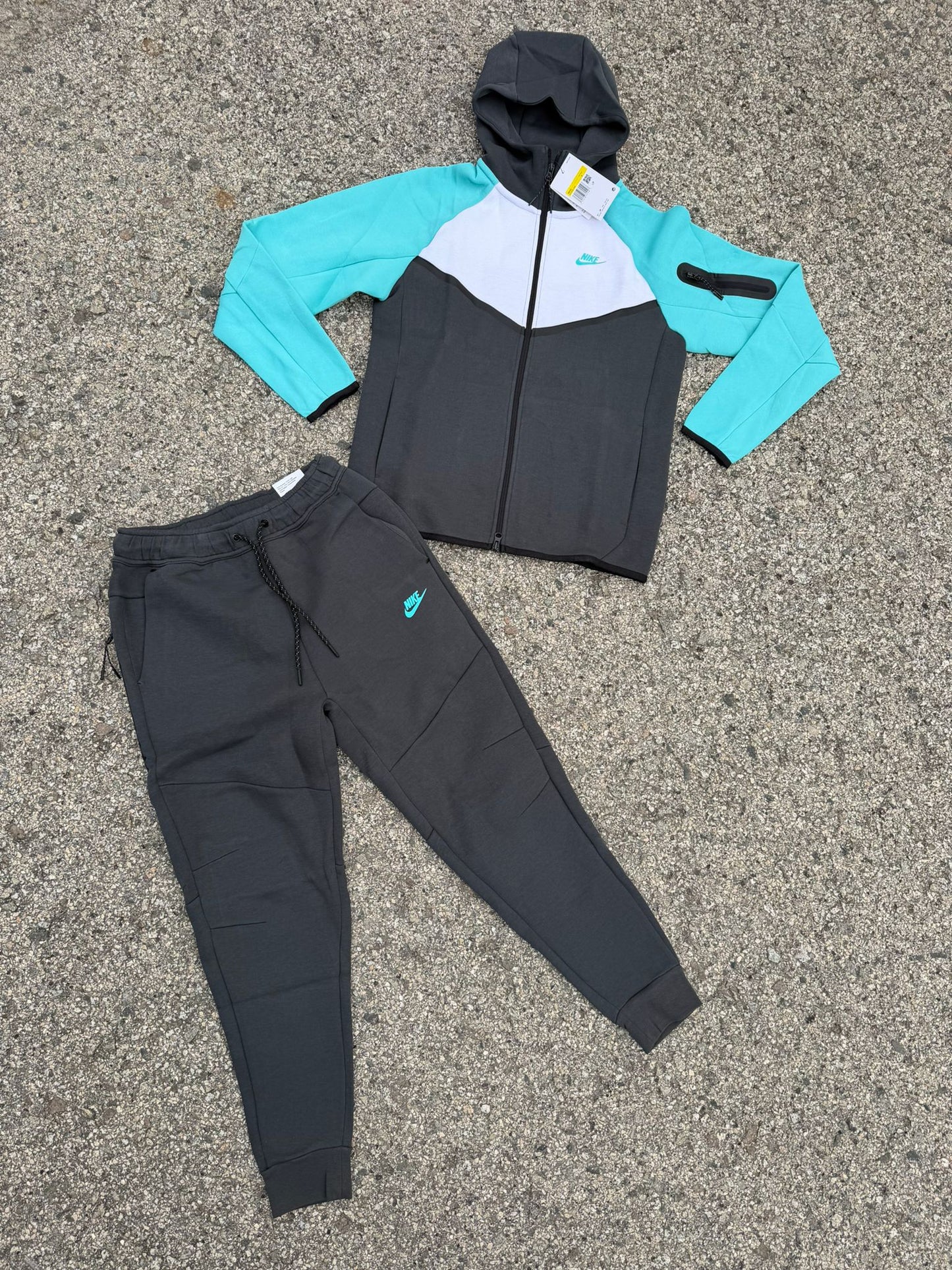 Nike Tech Fleece Grey And Blue