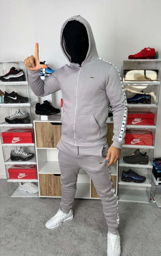 Chandal Lacoste Cremallera Gris