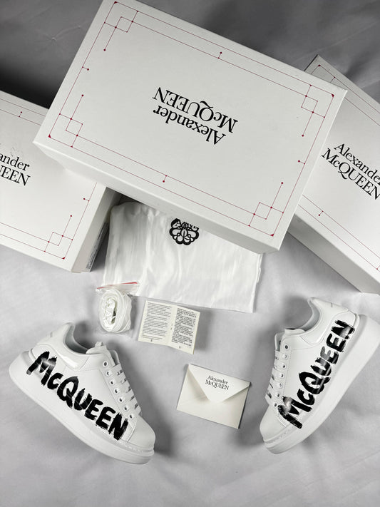 Alexander McQueen White Graffiti